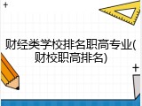 财经类学校排名职高专业(财校职高排名)