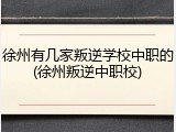 徐州有几家叛逆学校中职的(徐州叛逆中职校)
