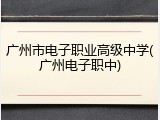 广州市电子职业高级中学(广州电子职中)