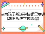 湖南孩子叛逆学校哪里靠谱(湖南叛逆学校靠谱)