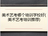 美术艺考哪个培训学校好(美术艺考培训推荐)