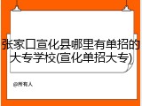 张家口宣化县哪里有单招的大专学校(宣化单招大专)