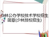 少林公办学校技术学校招生简章(少林技校招生)
