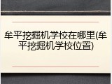 牟平挖掘机学校在哪里(牟平挖掘机学校位置)