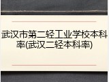 武汉市第二轻工业学校本科率(武汉二轻本科率)