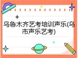 乌鲁木齐艺考培训声乐(乌市声乐艺考)