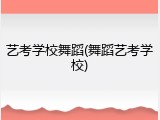 艺考学校舞蹈(舞蹈艺考学校)