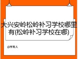 大兴安岭松岭补习学校哪里有(松岭补习学校在哪)