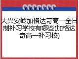 大兴安岭加格达奇高一全日制补习学校有哪些(加格达奇高一补习校)