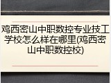 鸡西密山中职数控专业技工学校怎么样在哪里(鸡西密山中职数控校)