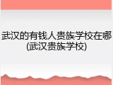 武汉的有钱人贵族学校在哪(武汉贵族学校)