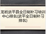 龙岩武平县全日制补习培训中心排名(武平全日制补习排名)