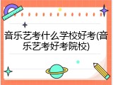 音乐艺考什么学校好考(音乐艺考好考院校)