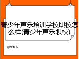 青少年声乐培训学校职校怎么样(青少年声乐职校)