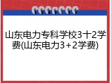 山东电力专科学校3十2学费(山东电力3+2学费)