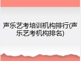 声乐艺考培训机构排行(声乐艺考机构排名)