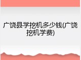 广饶县学挖机多少钱(广饶挖机学费)