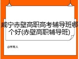 咸宁赤壁高职高考辅导班哪个好(赤壁高职辅导班)
