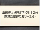 山东电力专科学校3十2分数线(山东电专3+2分)