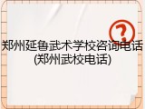 郑州延鲁武术学校咨询电话(郑州武校电话)