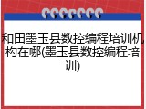 和田墨玉县数控编程培训机构在哪(墨玉县数控编程培训)
