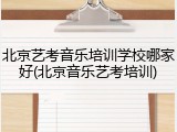 北京艺考音乐培训学校哪家好(北京音乐艺考培训)