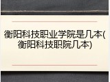 衡阳科技职业学院是几本(衡阳科技职院几本)