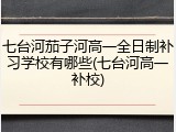 七台河茄子河高一全日制补习学校有哪些(七台河高一补校)