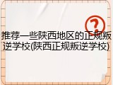 推荐一些陕西地区的正规叛逆学校(陕西正规叛逆学校)