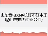 山东省电力学校好不好中职呢(山东电力中职如何)