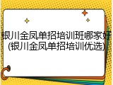 银川金凤单招培训班哪家好(银川金凤单招培训优选)