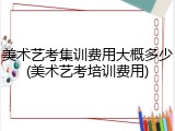 美术艺考集训费用大概多少(美术艺考培训费用)
