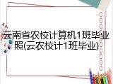 云南省农校计算机1班毕业照(云农校计1班毕业)