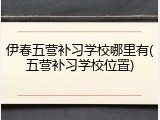 伊春五营补习学校哪里有(五营补习学校位置)
