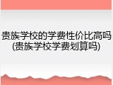 贵族学校的学费性价比高吗(贵族学校学费划算吗)
