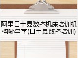 阿里日土县数控机床培训机构哪里学(日土县数控培训)