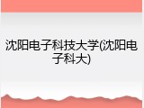 沈阳电子科技大学(沈阳电子科大)
