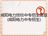 咸阳电力技校中专招生简章(咸阳电力中专招生)