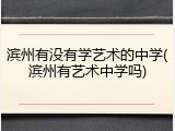 滨州有没有学艺术的中学(滨州有艺术中学吗)