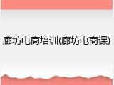 廊坊电商培训(廊坊电商课)