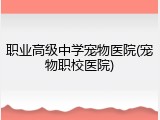 职业高级中学宠物医院(宠物职校医院)