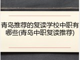 青岛推荐的复读学校中职有哪些(青岛中职复读推荐)