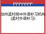 沧州孟村高中外语补习机构(孟村外语补习)