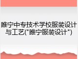 睢宁中专技术学校服装设计与工艺("睢宁服装设计")