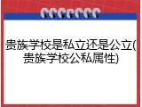 贵族学校是私立还是公立(贵族学校公私属性)