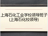 上海石化工业学校领导班子(上海石化校领导)
