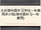 大庆肇州县补习学校一年费用多少钱(肇州县补习一年费用)