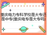 重庆电力专科学校是大专还是中专(重庆电专是大专吗)