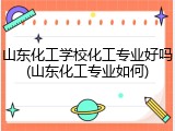 山东化工学校化工专业好吗(山东化工专业如何)
