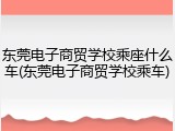 东莞电子商贸学校乘座什么车(东莞电子商贸学校乘车)